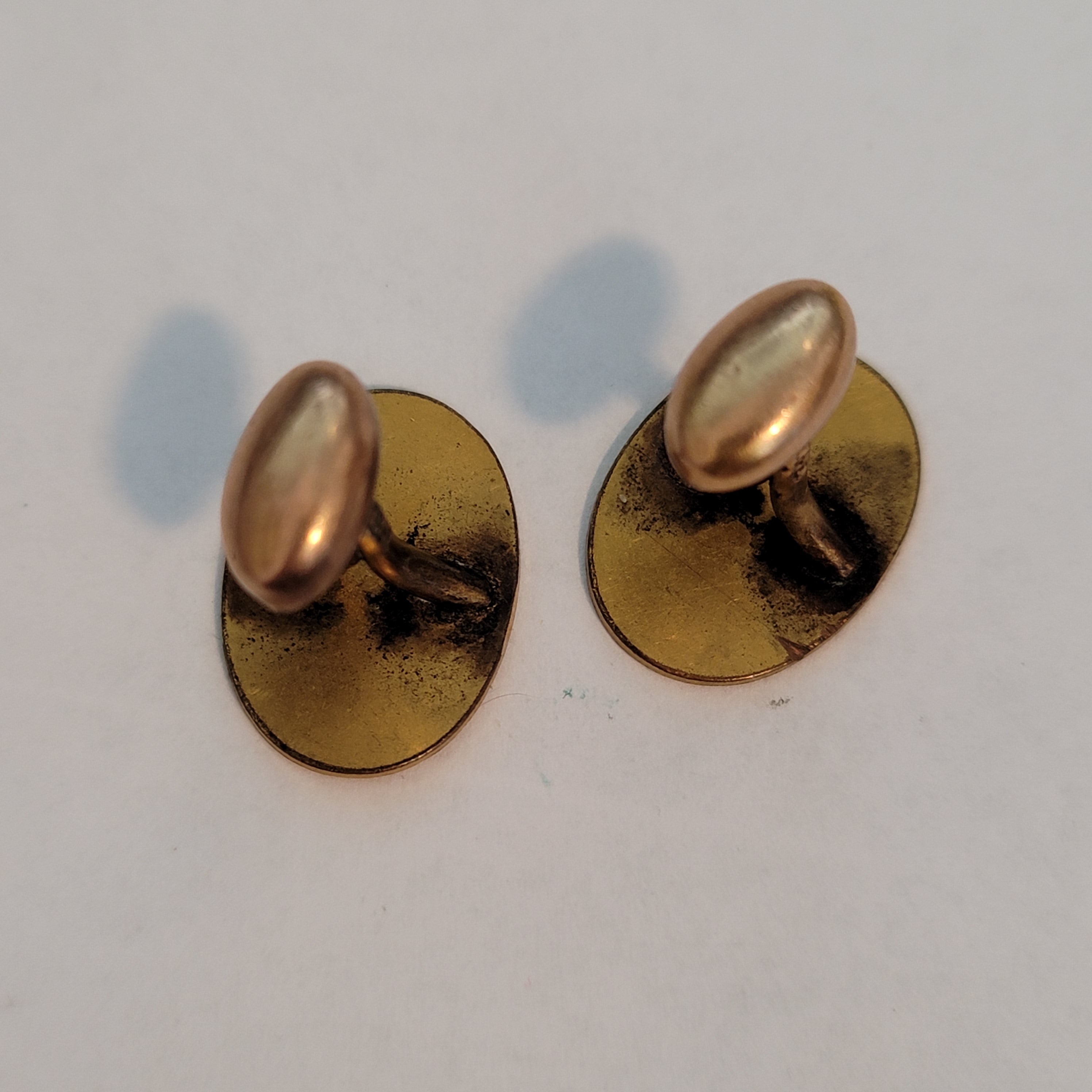 Vintage Gold Tone Monogram Cufflinks