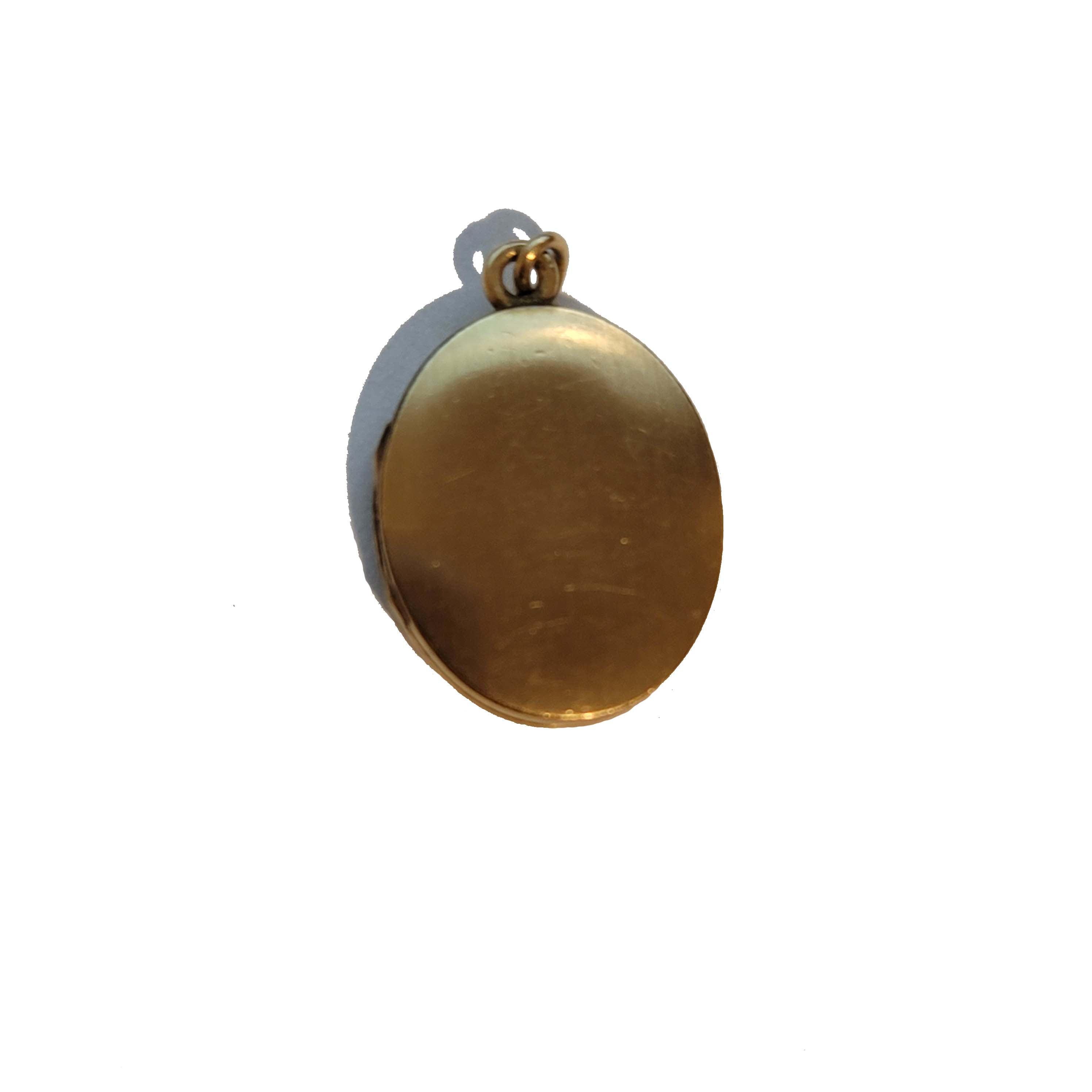 Small Gold Tone Monogram Locket