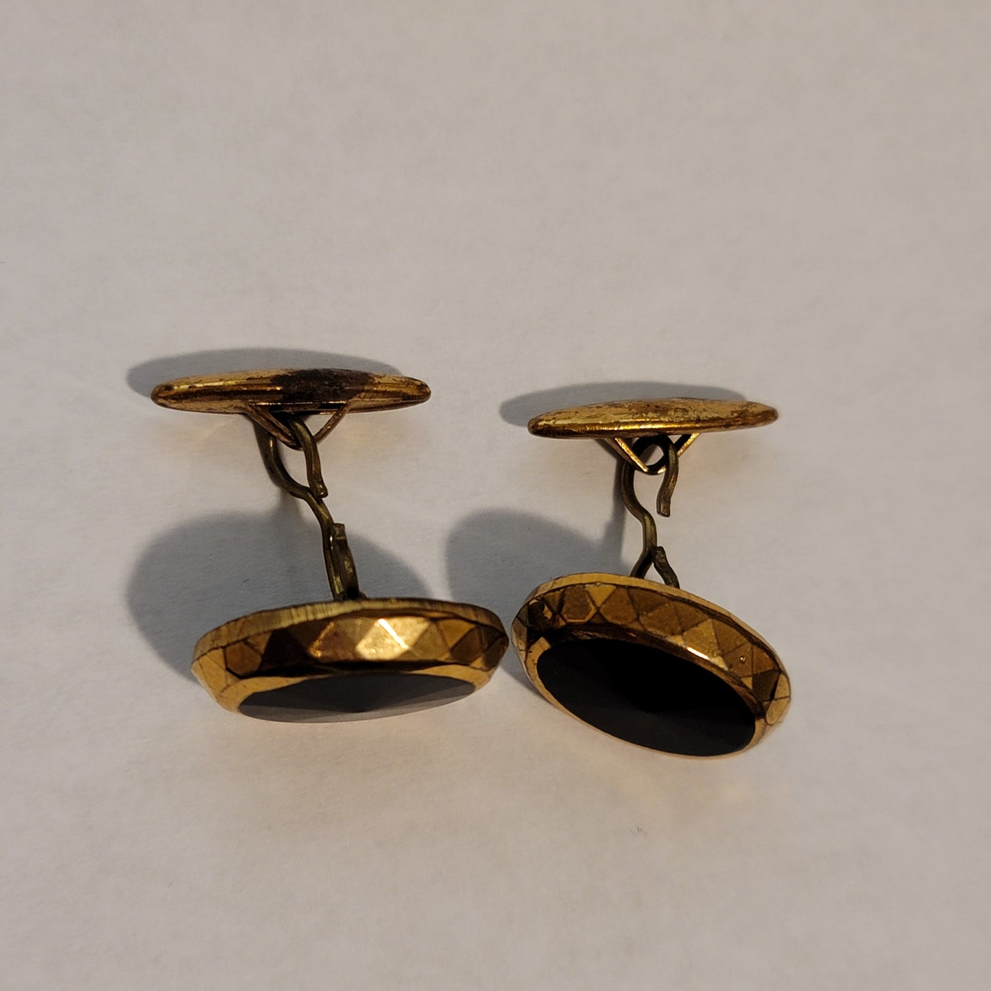 Vintage Black & Gold Tone Cufflinks