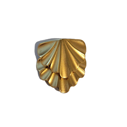 Gold Tone Double Fan Pendant