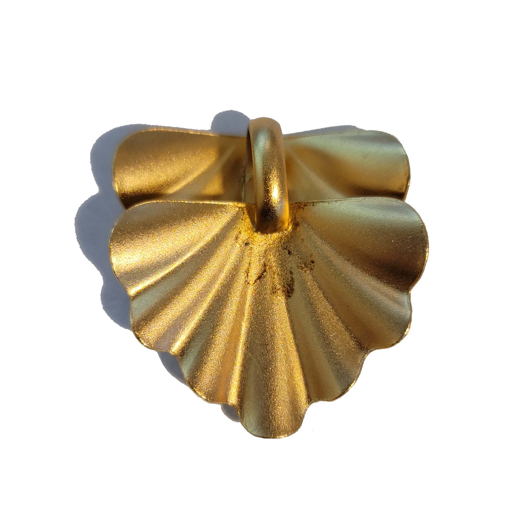 Gold Tone Double Fan Pendant