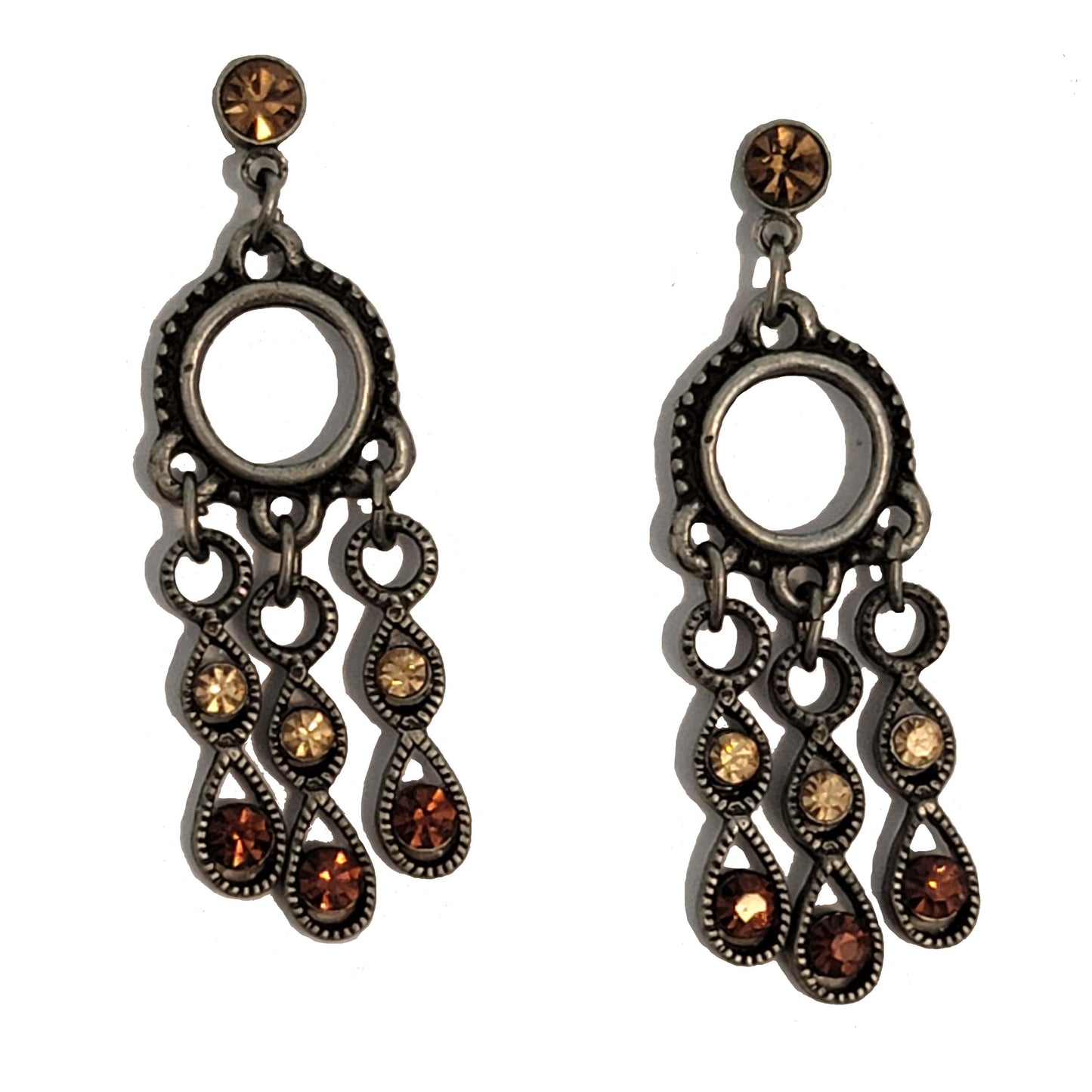 Silver Tone Dangle Earrings