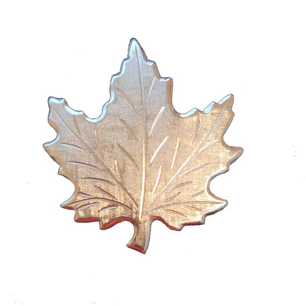 Vintage Silver Tone Maple Leaf Brooch