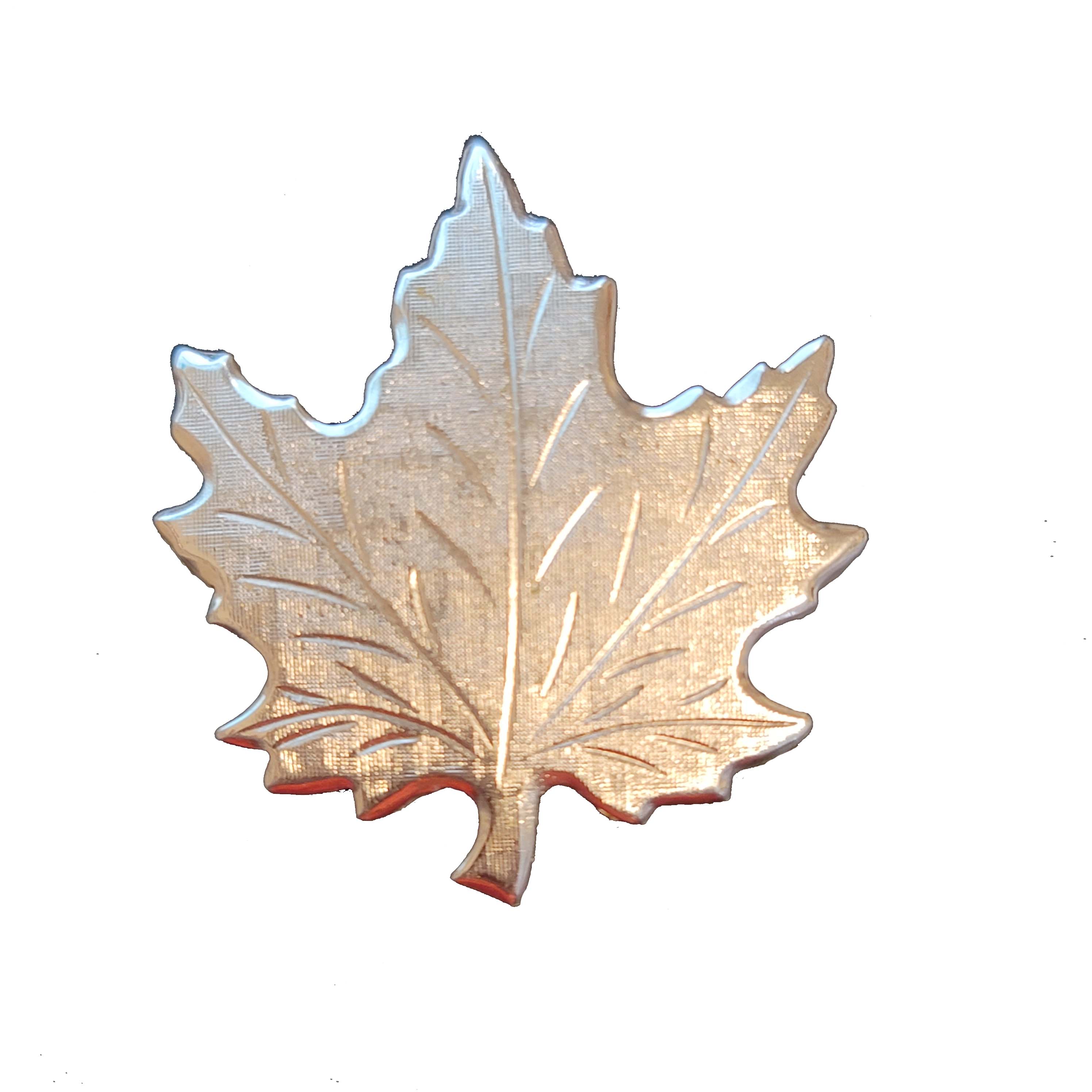 Vintage Silver Tone Maple Leaf Brooch