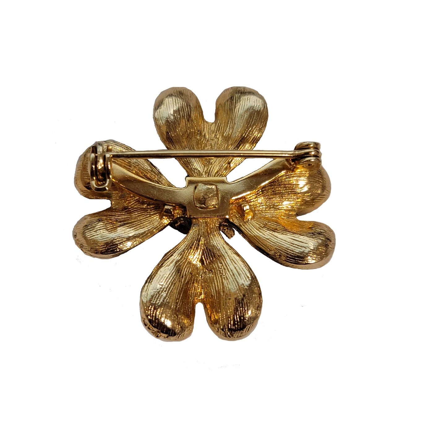 Black & Gold Dogwood Brooch