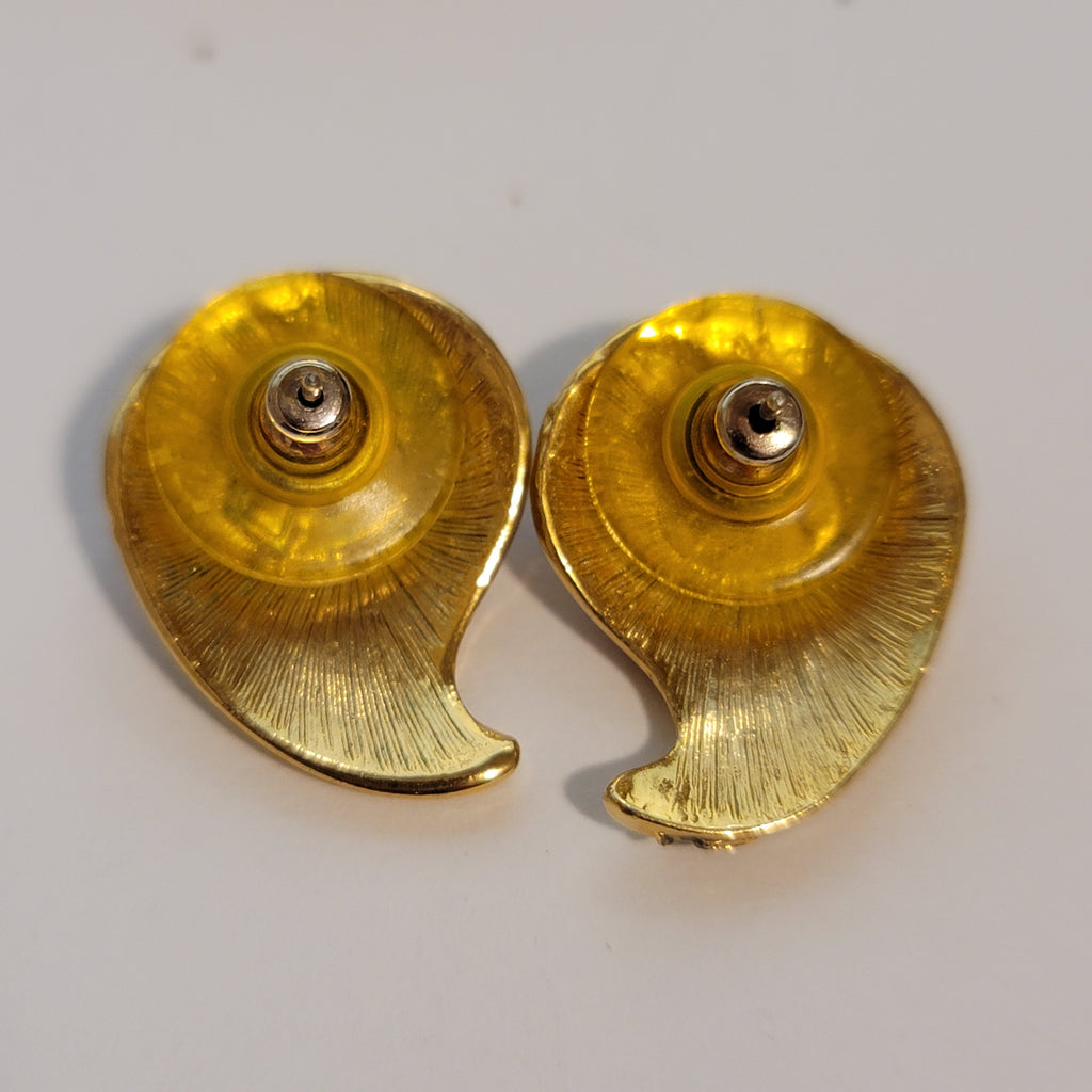 Pink Paisley Stud Earrings