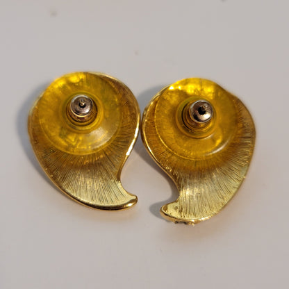 Pink Paisley Stud Earrings