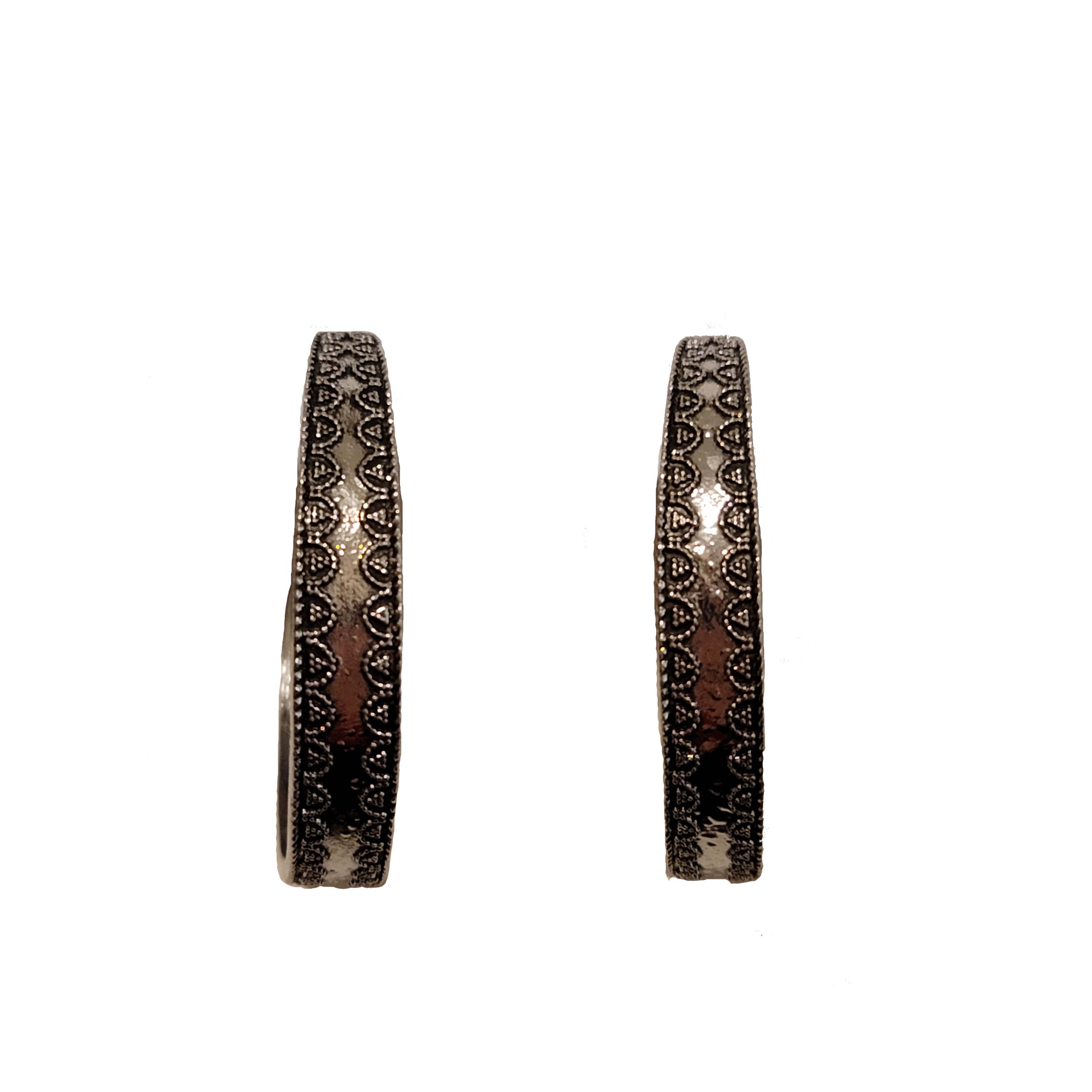 Silver Tone Hoop Earrings