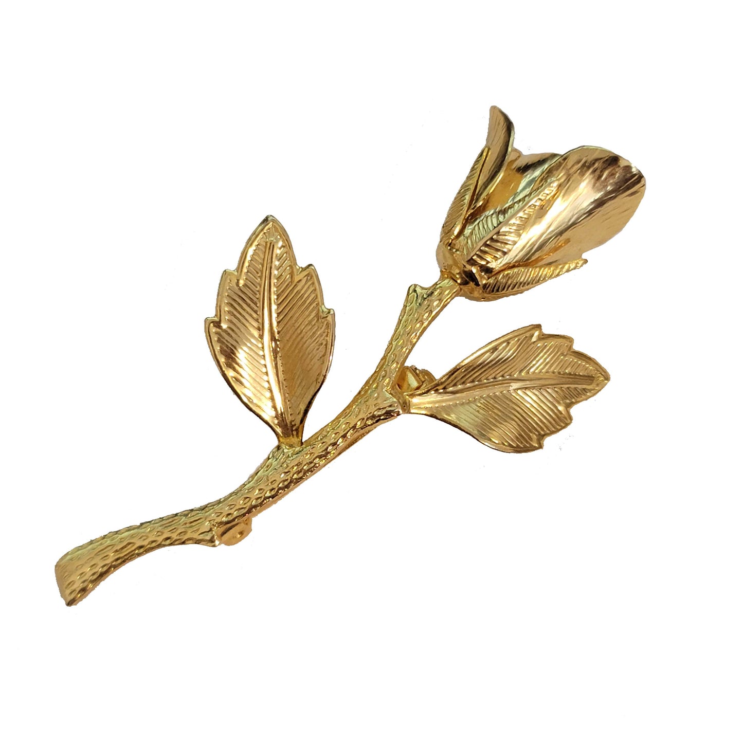 Gold Color Rose Brooch