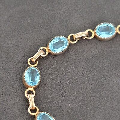 Vintage Blue Silver Tone Bracelet