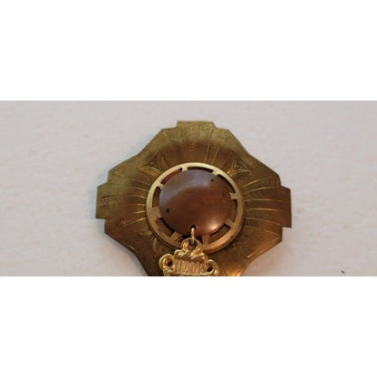 Modern Style Brass And Steal Brooch