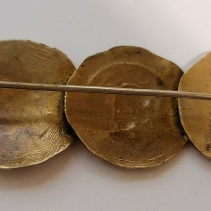 Vintage ROMA Copper Coin Brooch