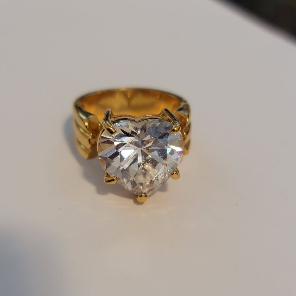 Gold Tone Heart Rings