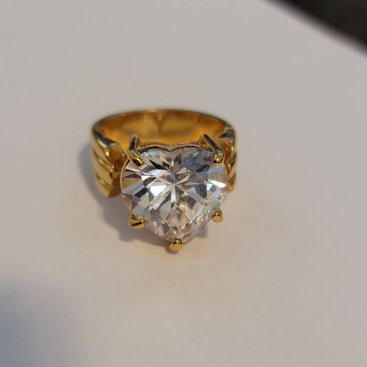 Gold Tone Heart Rings