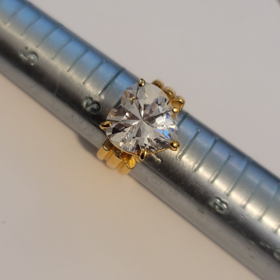 Gold Tone Heart Rings