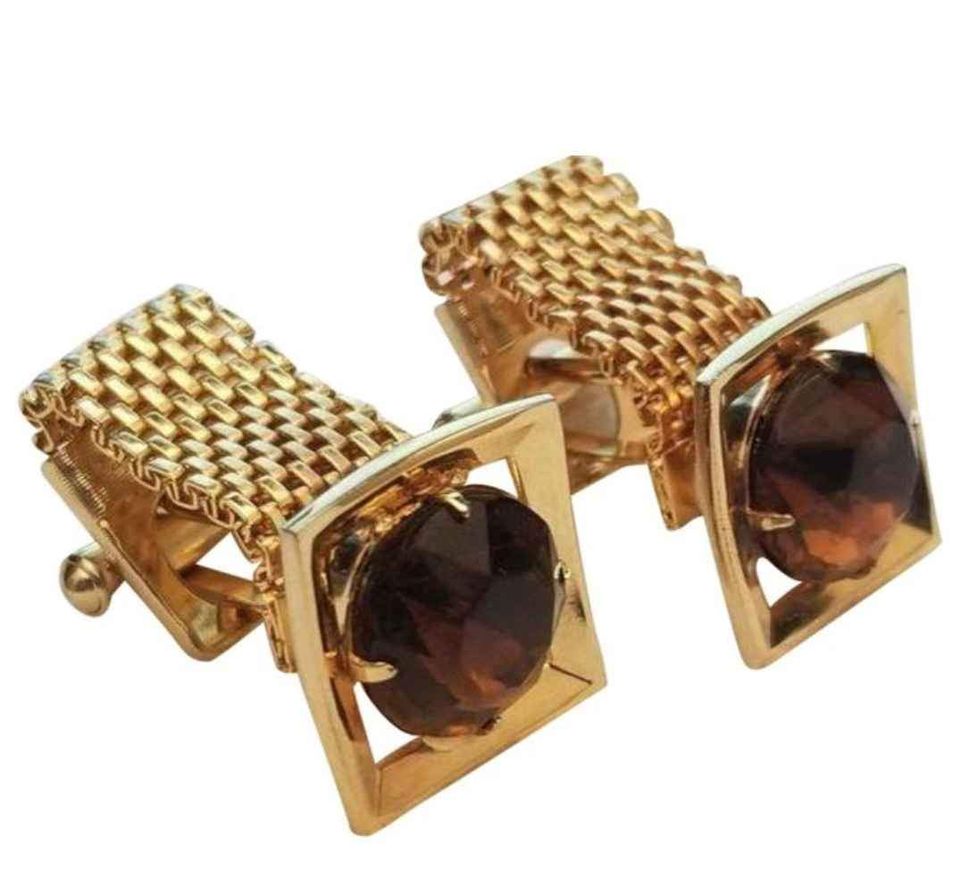 Gold Tone Wrap Around Cufflinks