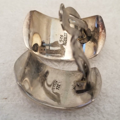 Vintage Mexico 925 Silver Clip-On Earrings