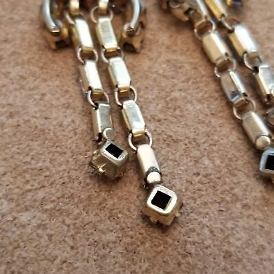 Gold Tone Rhinestone Dangle Earrings