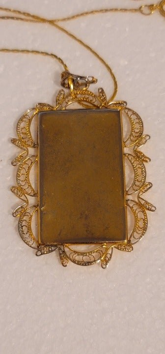 Vintage Damascene Pendant