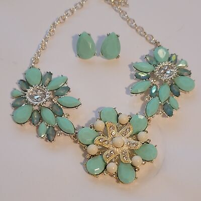 Avon - Steel Magnolias Necklace and Earring Set