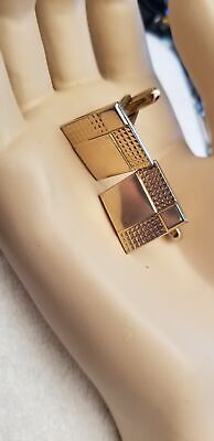 Vintage Hickok USA Gold Tone Square Cufflinks