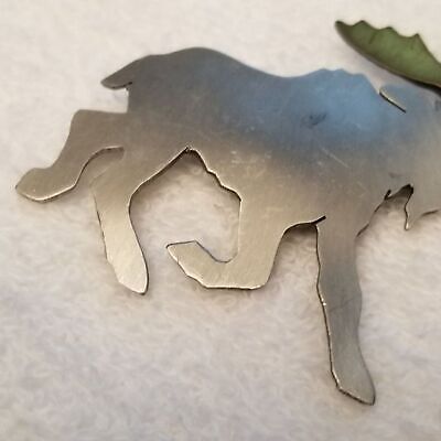 Metal Moose Brooch