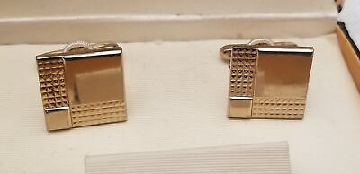 Vintage Hickok USA Gold Tone Square Cufflinks