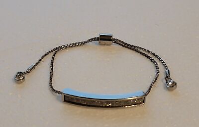Silver Tone Druzy Adjustable Bracelet