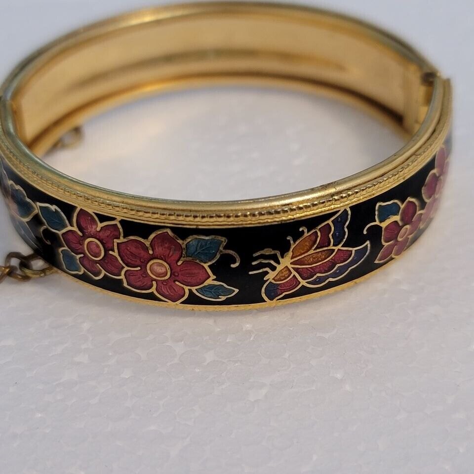 Vintage Cloisonné Butterfly Bracelet