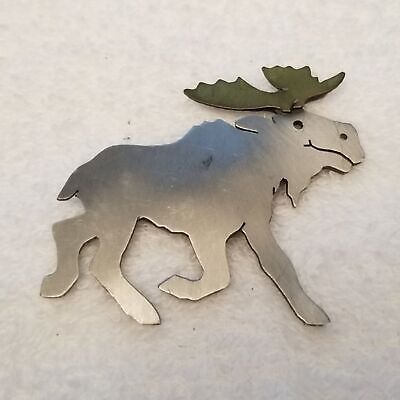 Metal Moose Brooch