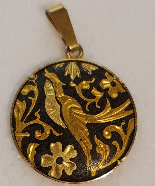 Vintage Damascene Pendant