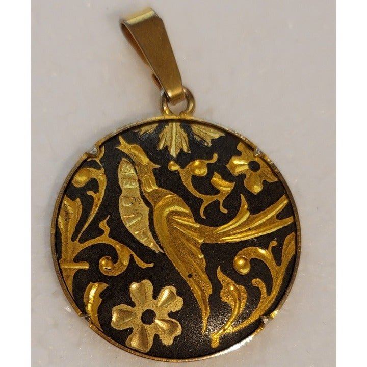 Vintage Damascene Pendant