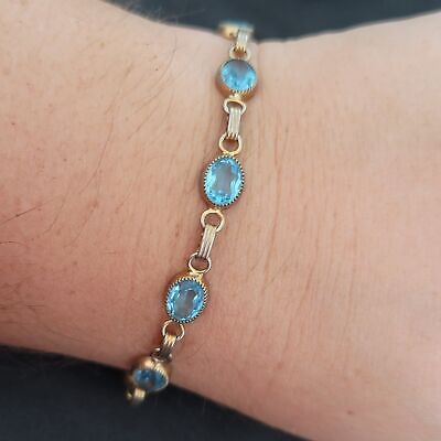 Vintage Blue Silver Tone Bracelet