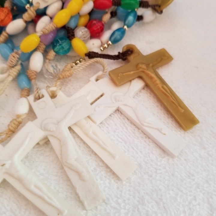Lot Of 7 Plastic Rosaries