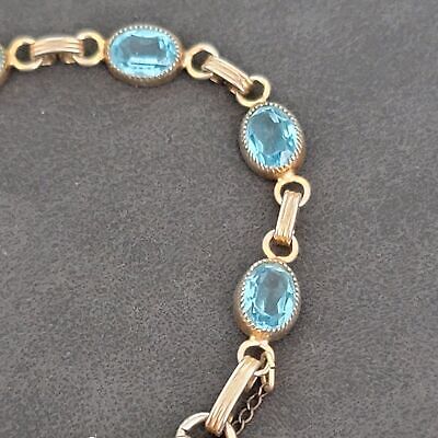 Vintage Blue Silver Tone Bracelet