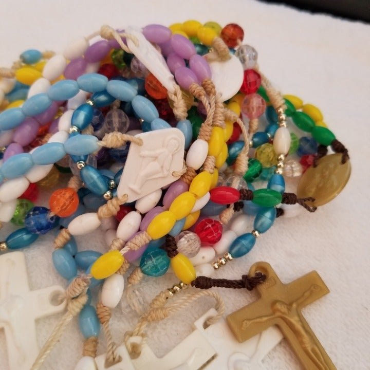 Lot Of 7 Plastic Rosaries