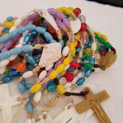 Lot Of 7 Plastic Rosaries