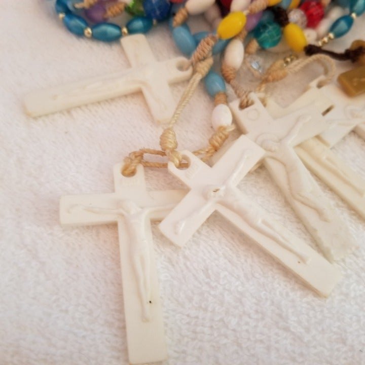 Lot Of 7 Plastic Rosaries