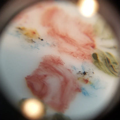 Vintage Hand Painted Flower Ceramic Brooch