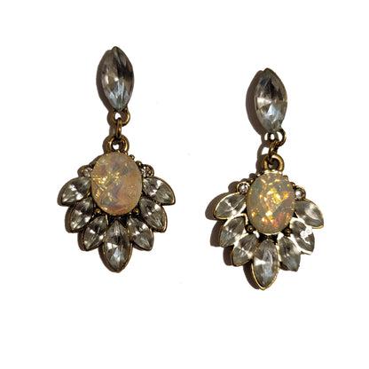 Gold Tone Rhinestone Earrings