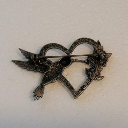 Vintage Jonette Jewelry Company Hummingbird Brooch