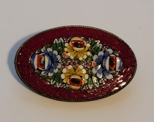 Vintage Italian Mosaic Brooch