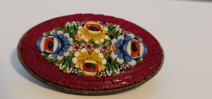 Vintage Italian Mosaic Brooch