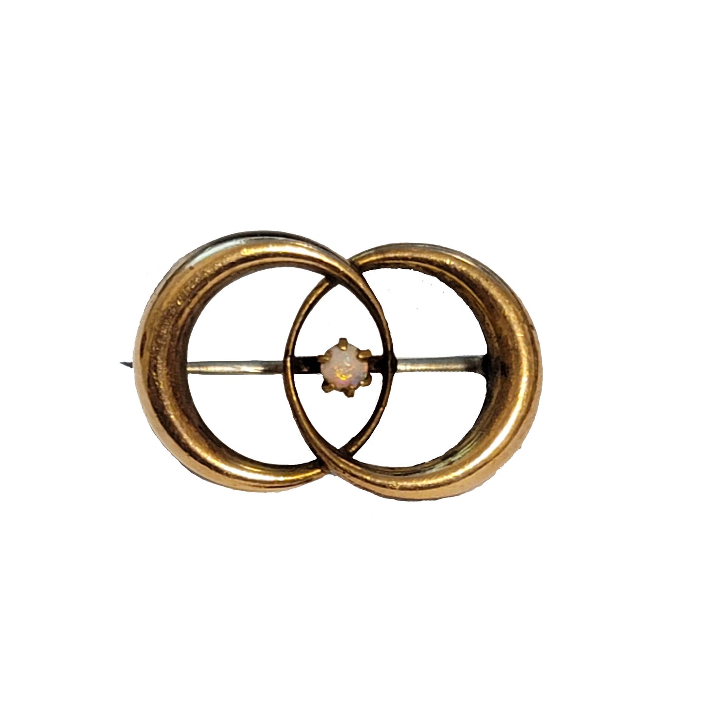 Vintage PSCO Opal Interlocking Brooch