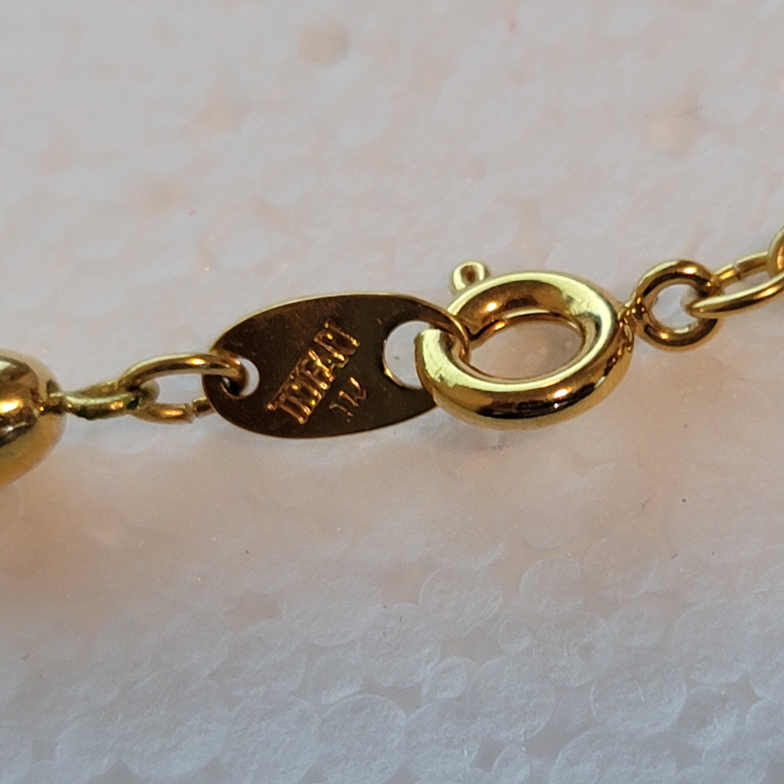 Vintage Trifari braided Bead Chain Necklace
