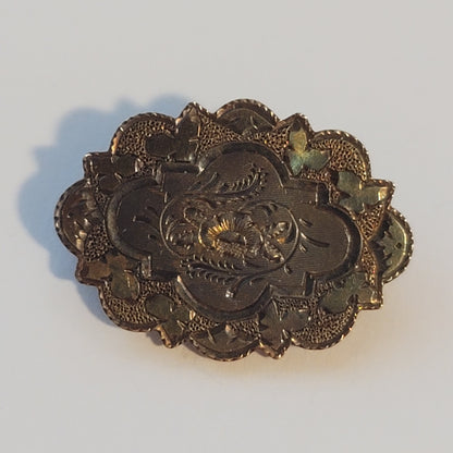 Vintage Victorian Silver Engraved Pendant Brooch