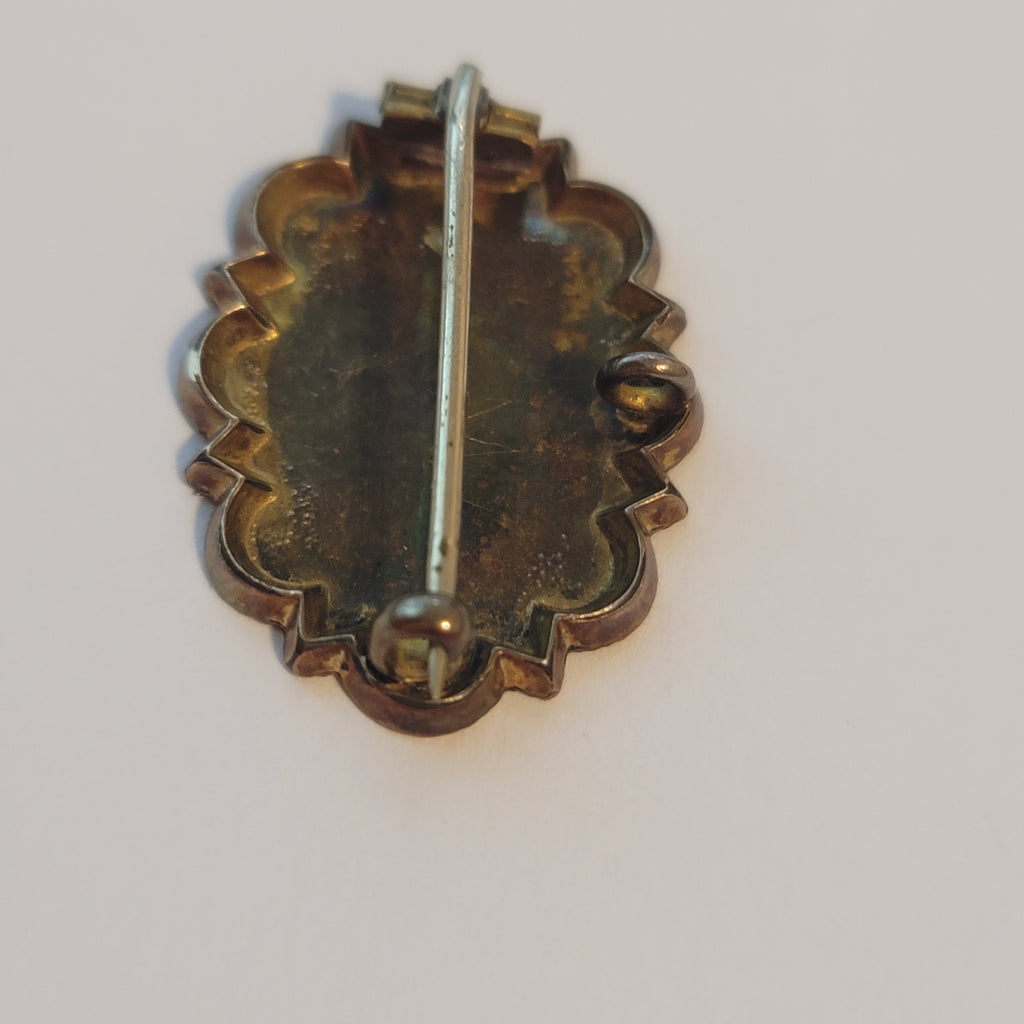 Vintage Victorian Silver Engraved Pendant Brooch