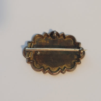 Vintage Victorian Silver Engraved Pendant Brooch