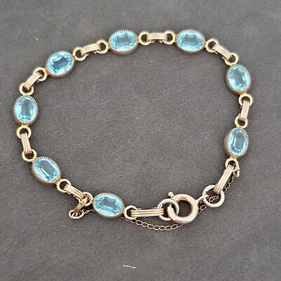 Vintage Blue Silver Tone Bracelet