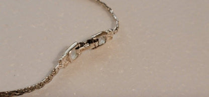 Silver Tone Pave Crystal Choker Necklace